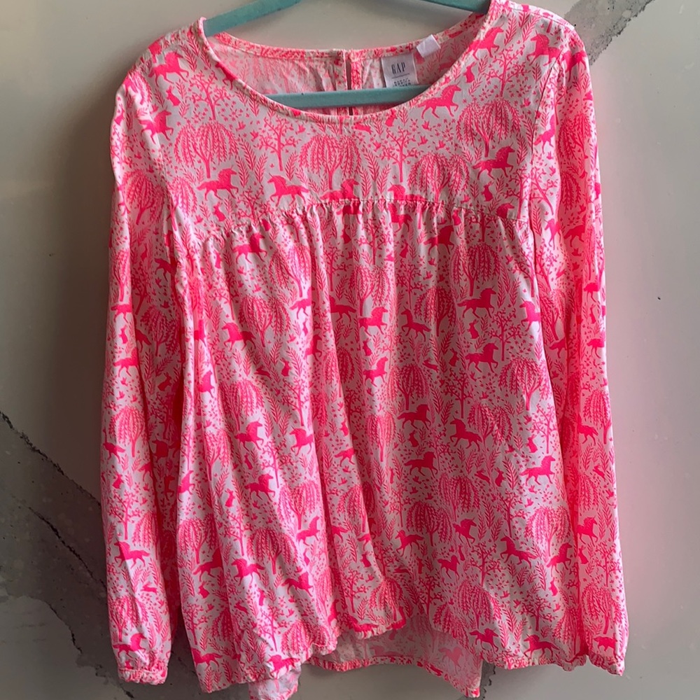 Like new Gap Kids/SJP pink blouse size L